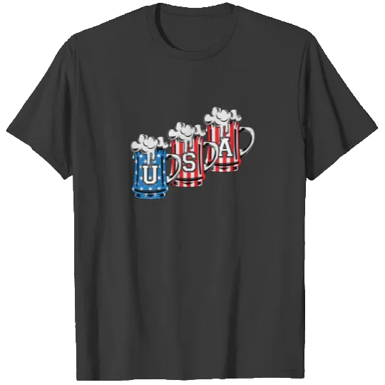 4Th Of July USA Beer American Flag T-shirt