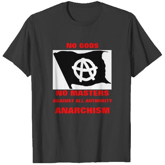 no gods no masters on white T-shirt