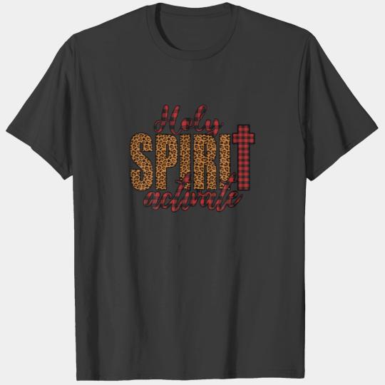 Christmas Plaid Holy Spirit Activate Christian Rel T-shirt