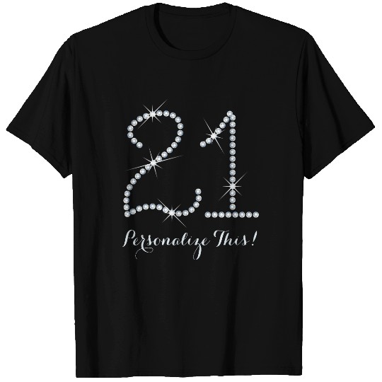 Faux Rhinestone 21st Birthday T-shirt