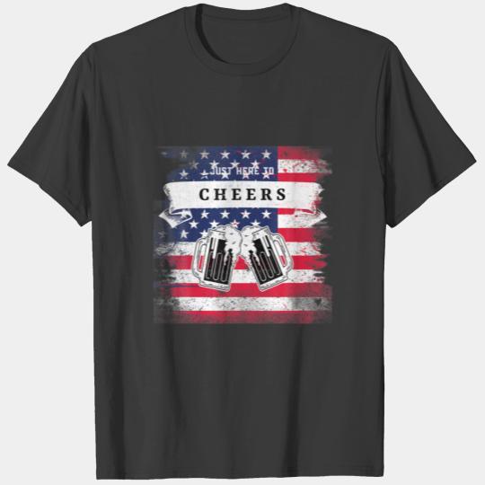 Beer American Flag T 4Th Of July Men Women Merica T-shirt