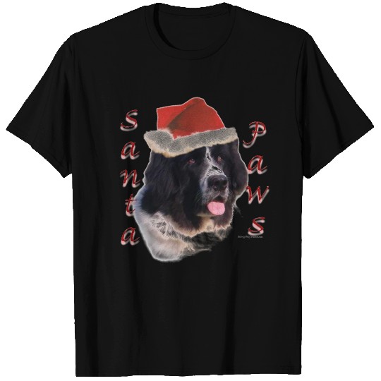 Newfoundland (landseer) Santa Paws T-shirt