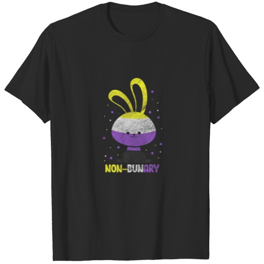 Discover Non-Bunary Non Binary Genderqueer Pride Flag Bunny T-shirt