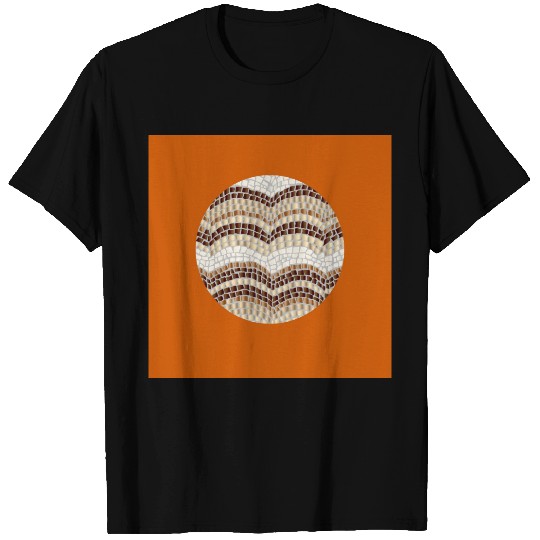 Beige Mosaic Men's Basic T-shirt