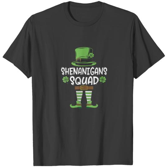 Saint Patricks Day Irish Shenanigans Squad Irish T T-shirt