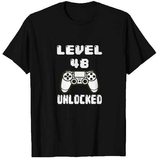 Level 48 Unlocked Video Game 48Th Birthday Gift T-shirt