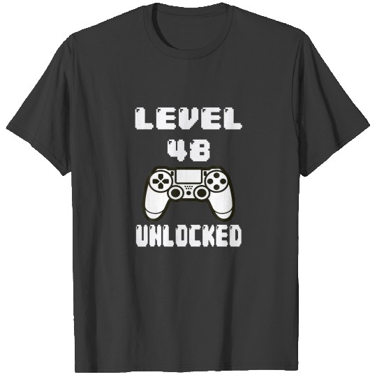 Level 48 Unlocked Video Game 48Th Birthday Gift T-shirt