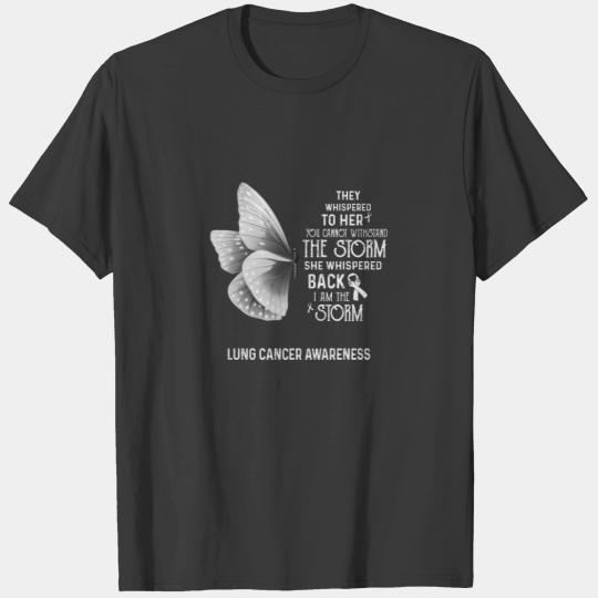I Am The Storm Lung Cancer Awareness Butterfly T-shirt