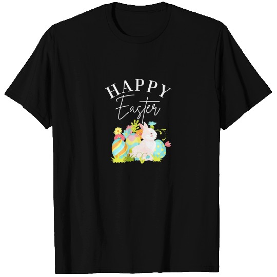 Easter Happy Easter Bunny Eggs Girl Boys Funny T-shirt