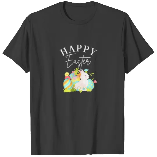 Easter Happy Easter Bunny Eggs Girl Boys Funny T-shirt