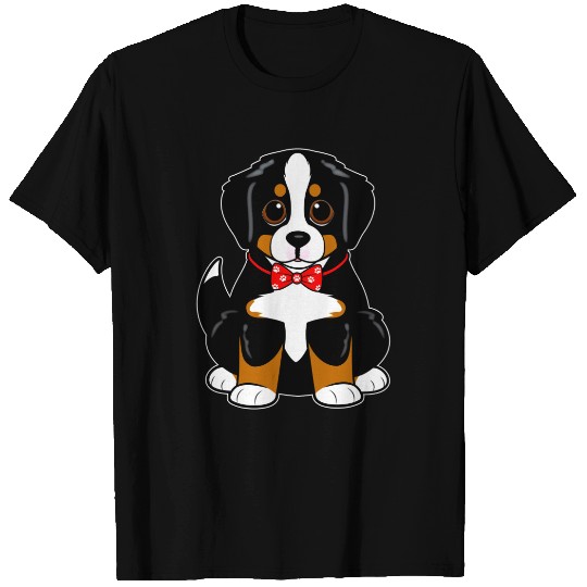 Bernese Mountain Dog in Bow Tie T-shirt
