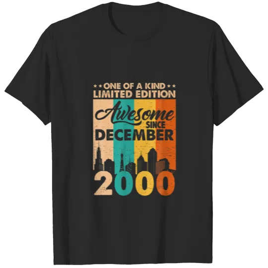 Awesome Since December 2000 Vintage 21St Birthday T-shirt
