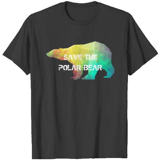 MOSAIC COLOR POLAR BEAR(SAVE THE POLAR BEAR) T-shirt