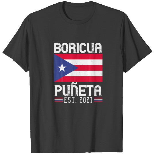 Puneta Puerto Rico Flag Boricua Pride Gift Map Coq T-shirt