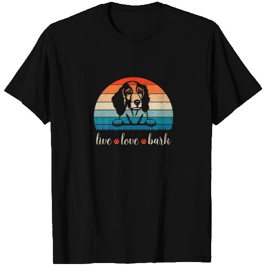 Live Love Bark Spaniel Welsh Springer T-shirt