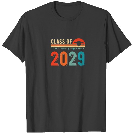 Senior Class Of 2029 Boys And Girls Retro Graduati T-shirt
