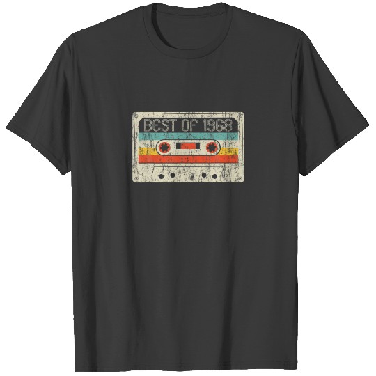 54Th Birthday Gifts Best Of 1968 Cassette Tape 54 T-shirt