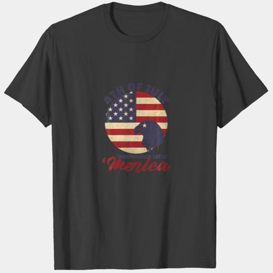 'Merica 4Th Of July Boys Girls Men Women USA Flag T-shirt