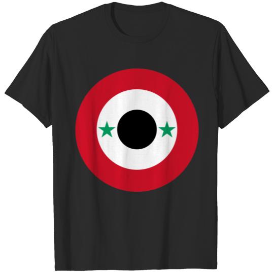 Syria country flag roundel round symbol army natio polo T-shirt