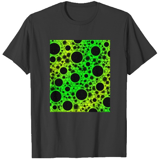 Discover Space Bubble Spots - Green/Lime T-shirt