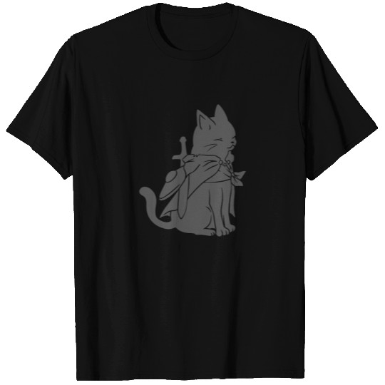 Warrior cat silhouette - Choose background color T-shirt