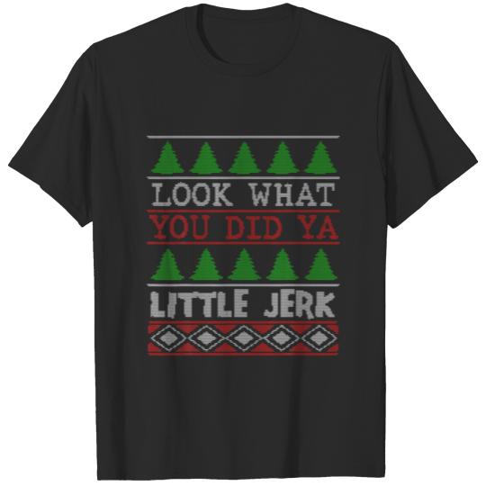 Discover Look What You Did Ya Little Jerk Fun X-Mas Holiday T-shirt