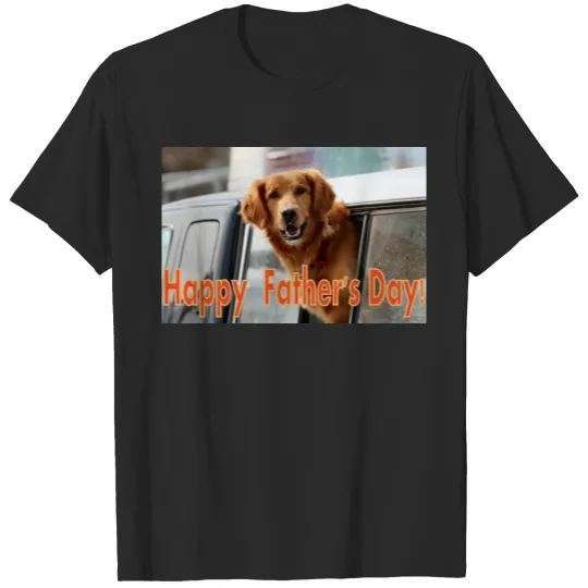 Discover Happy Father's Day Golden Retriever T-shirt