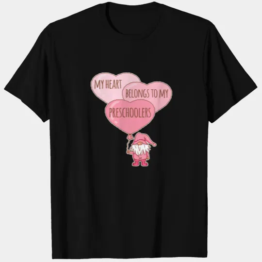 Conversation Heart Gnome Valentines Day Preschool T-shirt