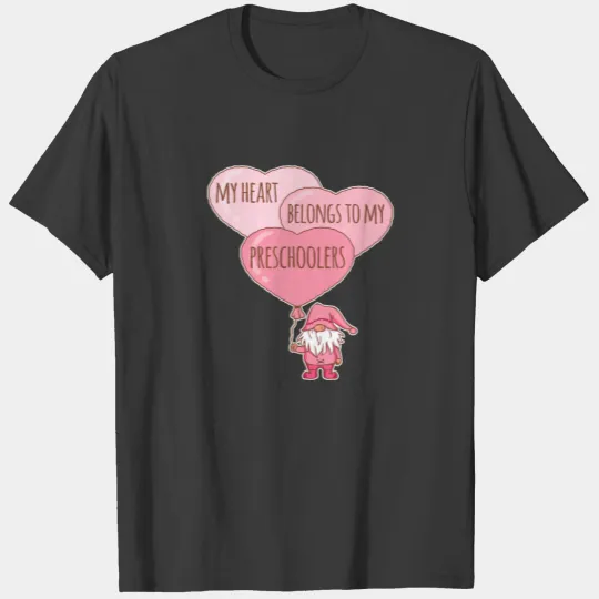 Conversation Heart Gnome Valentines Day Preschool T-shirt