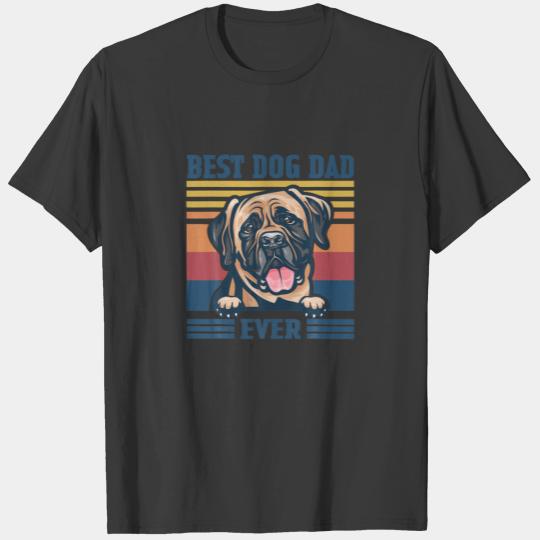 Mens Best Mastiff Dad Ever Funny Dog Dad Father's T-shirt