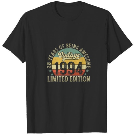 Vintage 1994 28Th Birthday Retro Cassette Tape 28 T-shirt
