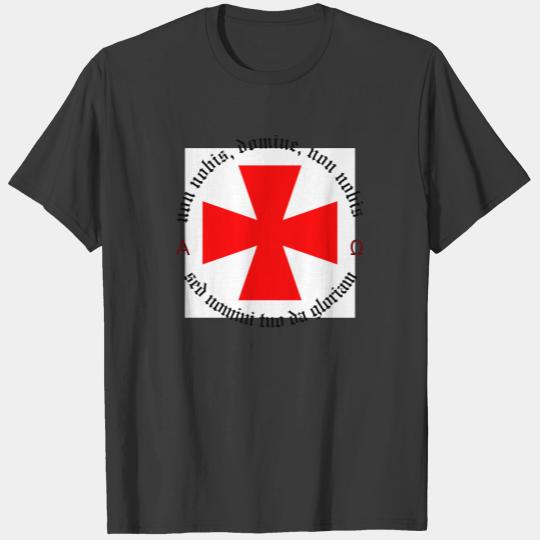 Templar Knight Alpha-Omega Non Nobis Domine T-shirt