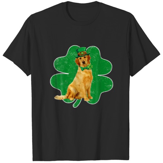 Discover Golden Retriever Leprechaun Hat T-shirt