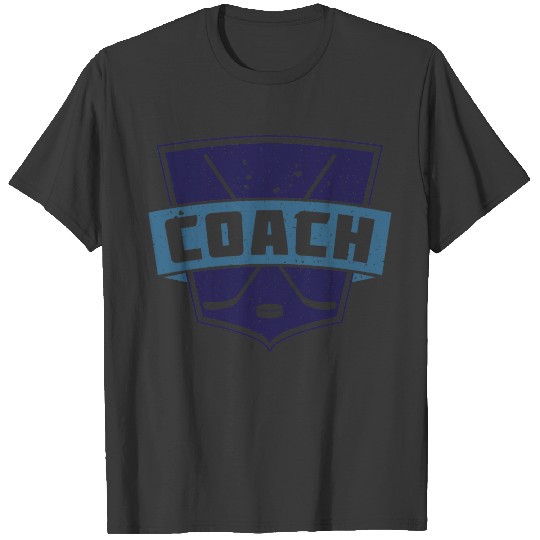 Hockey Coach Shield Sweat T-shirt