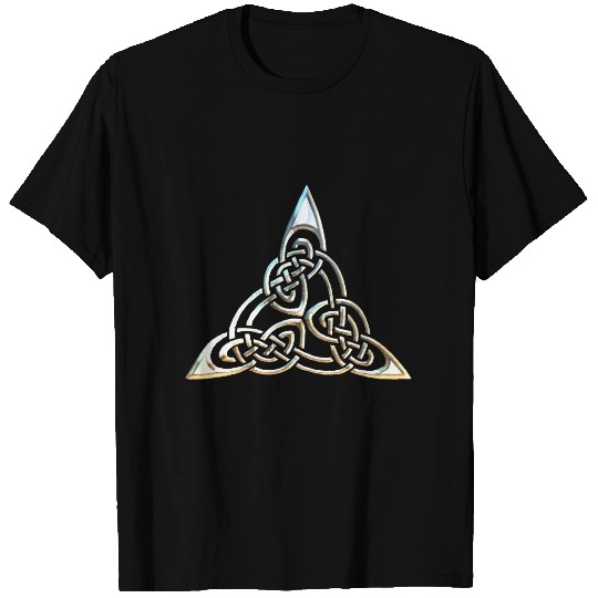 Silver Triangle Spirals Celtic Knot Design T-shirt