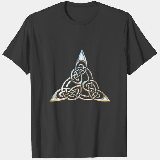 Silver Triangle Spirals Celtic Knot Design T-shirt