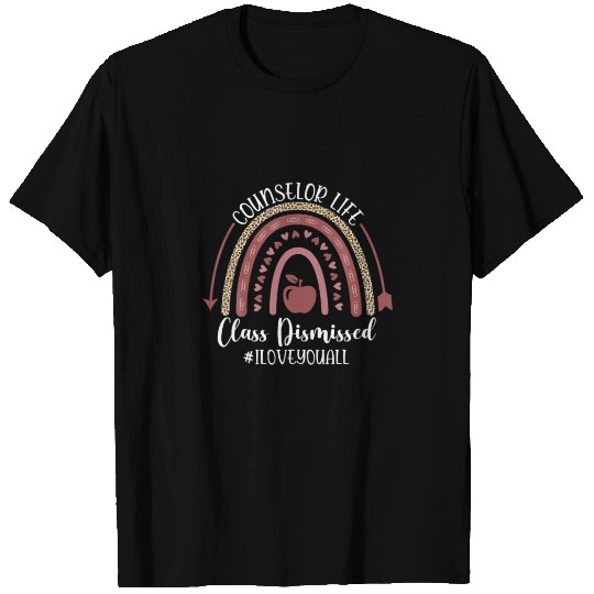 Rainbow Counselor Life Rainbow Class Dismissed Las T-shirt