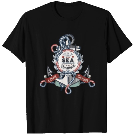 Red & Navy Blue Anchor T-shirt