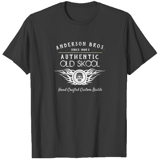 Old School Any Name Hand Crafted Motorcycles T-shirt