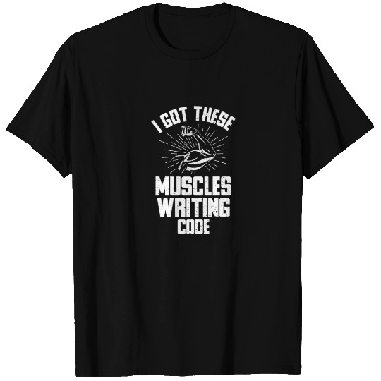 Funny T Muscles From Coding Computer Software Deve T-shirt