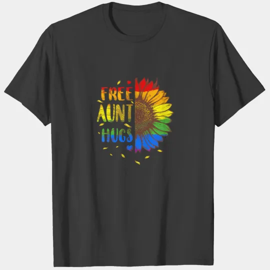 Proud LGBT Free Aunt Hugs LGBT Costume LGBT Gay Pr T-shirt