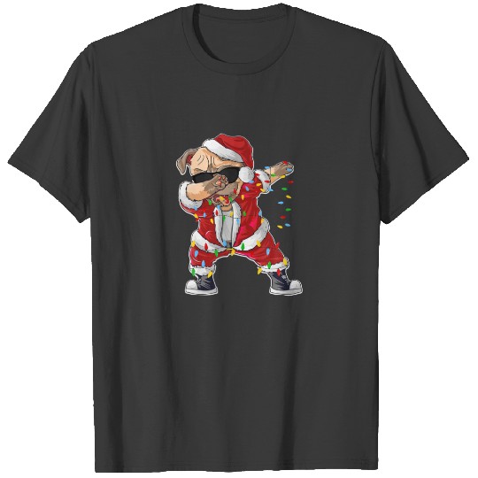 Cute Pug Dog Santa Funny Christmas Apparel T-shirt