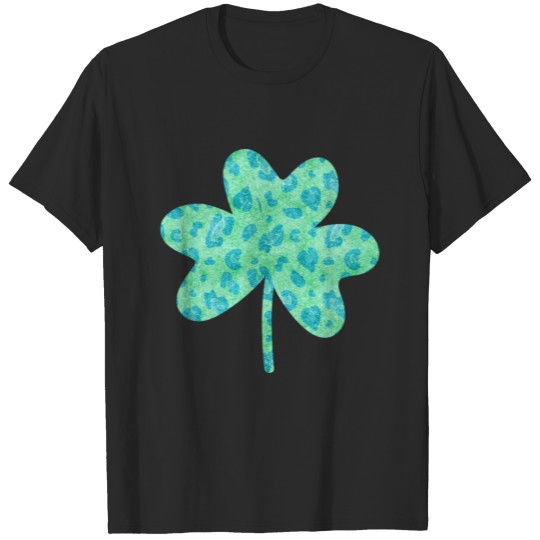 Discover Leopard Lucky Shamrock Green Pattern St Patricks T-shirt