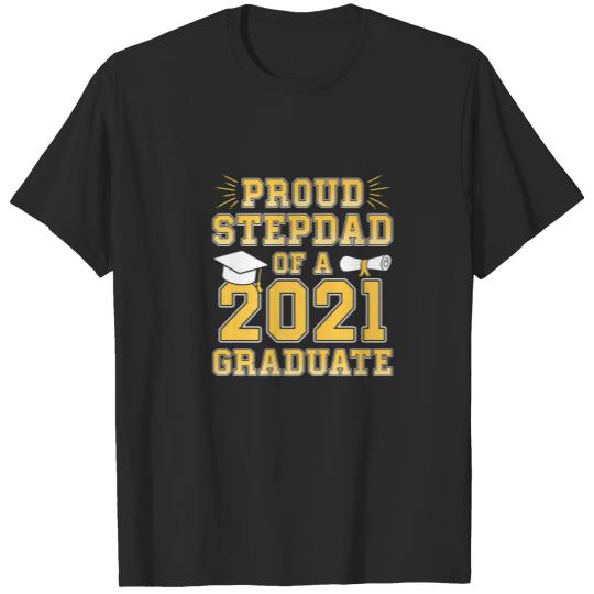 Discover Mens Proud Stepdad Of A Of 2021 Graduate School Gr T-shirt