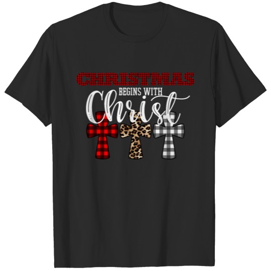 Cute Christmas Begins With Christ Religious Plus Size T-shirt