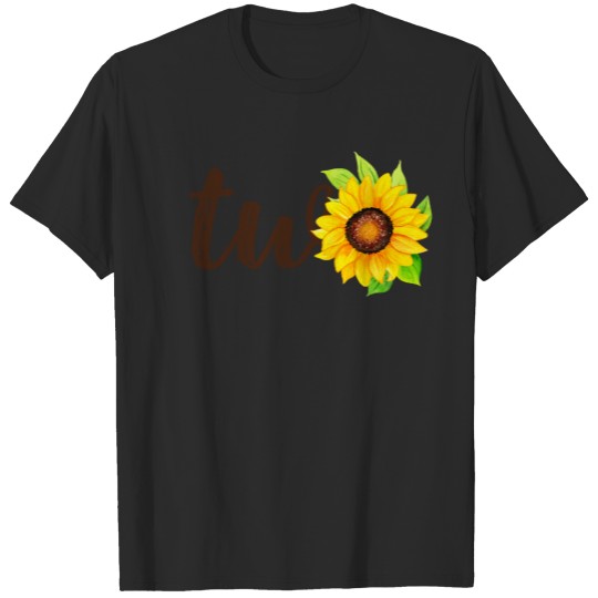 Discover 2nd Birthday Sunflower Two Cute Country Farm Party T-shirt