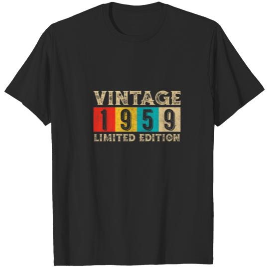 Discover Sixty-Three Years Old Vintage 1959 Retro 63Rd Bday T-shirt