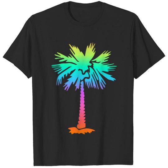 Discover neon palm tree tropical summer bright colorful fun T-shirt