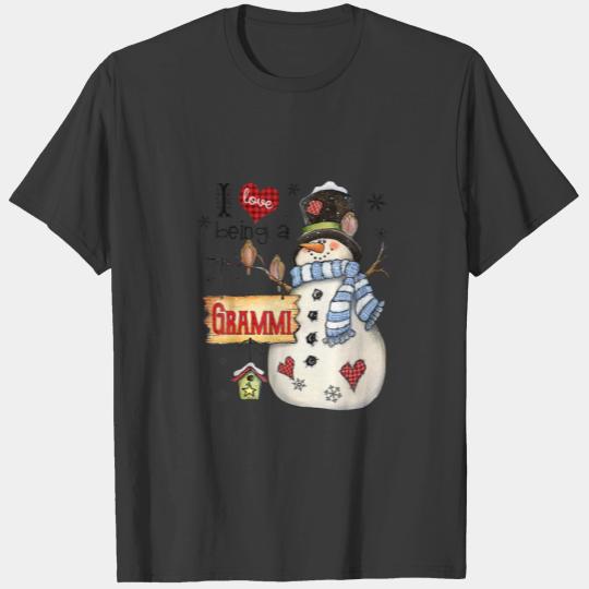 I Love Being A Granny Snowman Funny Family Christm T-shirt