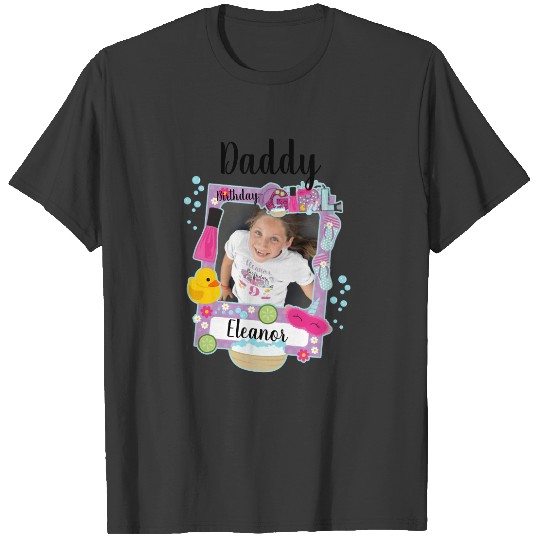 Spa Party Birthday Girl Dad Photo Frame T-shirt